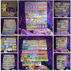 516 Pokemon Card Lot BUNDLE  COLLECTION - 66 Rare, Holo, PIKACHU PLUSH DOLL CASE